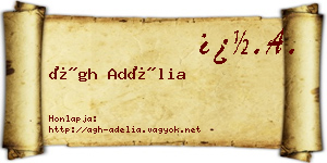 Ágh Adélia névjegykártya
